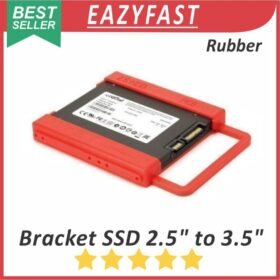 Bracket Mounting Karet SSD HDD 2.5 Inch to ke 3.5 Inch PC CPU Casing Docking Breket Dudukan Hard Disk Hardisk Enclosure Conveter