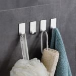 Gantungan Hook Stainless Steel Tempel Tembok Dinding Double Nano Tape Besi Hanger Kait Baju Kunci - Image 2