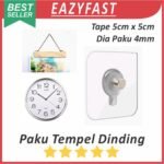 Gantungan Hook Paku Tempel Tembok Dinding Double Nano Tape Gantungan Hanger Kait Jam Figura Lukisan Foto