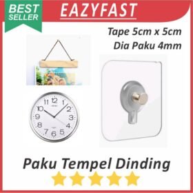 Gantungan Hook Paku Tempel Tembok Dinding Double Nano Tape Gantungan Hanger Kait Jam Figura Lukisan Foto