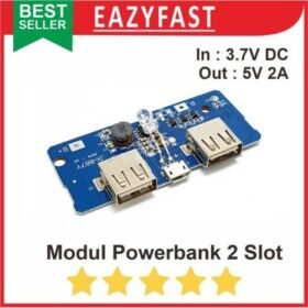 Module Powerbank 2 Multi Charger + Step Up + Protection 5v 2A Cas