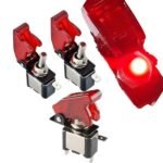 Saklar Toggle Switch Pilot Lamp Safety Pesawat Helikopter Universal 12mm Besar 1021 On Off 2 Posisi - Image 2