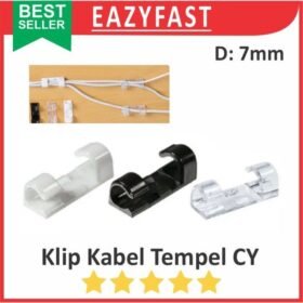 Klip Kabel Tempel CY Dinding Penjepit Perapih Cable Wire Organizer Clamp Klem Ikat Cord Holder