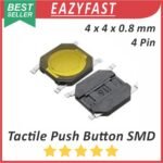 Tactile Push Button Switch Key SMD 4x4x0.8mm 4P 4 Pin Kaki 4 x 4 x 0.8 mm Saklar Tombol Tact Micro