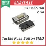 Tactile Push Button Switch Key SMD 3x6x2.5mm 2P 2 Pin Kaki 3 x 6 x 2.5 mm Saklar Tombol Tact Micro