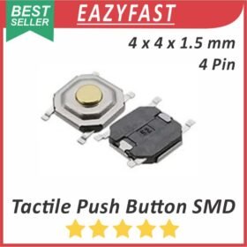 Tactile Push Button Switch Key SMD 4x4x1.5mm 4P 4 Pin Kaki 4 x 4 x 1.5 mm Saklar Tombol Tact Micro