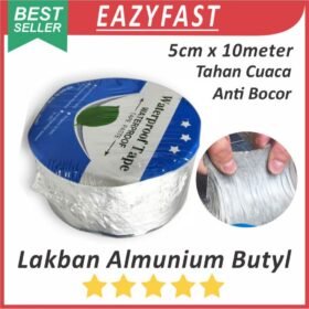 Lakban Tape Almunium Butyl 10m Lem Tambal Seal Anti Air Bocor Cuaca Waterproof Isolasi Alumunium Foil
