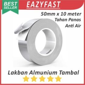 Lakban Tape Almunium 10 meter Anti Panas Bocor Air Tambal Alumunium Aluminum Foil Tambal Panci Wajan