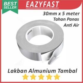 Lakban Tape Almunium 5 meter Anti Panas Bocor Air Tambal Alumunium Aluminum Foil Tambal Panci Wajan