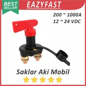 Saklar Pemutus Aki Mobil M10 Engine Main Cutoff Switch 12V 12 V Volt 200A 1000A High Current Arus Tinggi