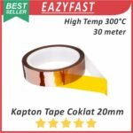 Kapton Tape 20mm 33m Isolasi Anti Tahan Panas Solder Uap Heat Resistant Lakban 2cm Elektronik Polymide