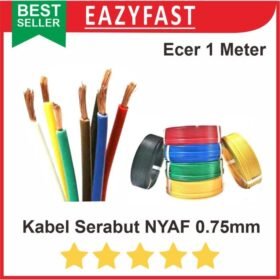 Kabel Serabut NYAF 1x0.75 0.75 mm 0.75mm Warna Tunggal Single Serat