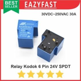 Relay T Kodok 6P 24V 30A SPDT 6 Pin 24 Volt DC High Load SLA SLC OMR