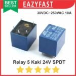 Relay 5p 5 Kaki Pin 24V DC Coil Drive SPDT Switch 250V AC 10A 30V DC