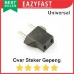 Over Steker Adaptor Sambungan Konverter Colokan Gepeng Ke Bulat