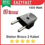 Steker Broco 2 Kabel Colokan Colok Plug Arde Listrik PLN Stop Kontak