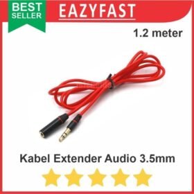 Kabel Jack Audio Aux 3.5mm Male Female Extender Extension Cable 1.2m