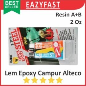 Lem Besi Epoxy Campur AB Alteco 2 Ton Oz Quick Plastic Steel Weld Bonds Dempul Kapal Aduk Hard Resin