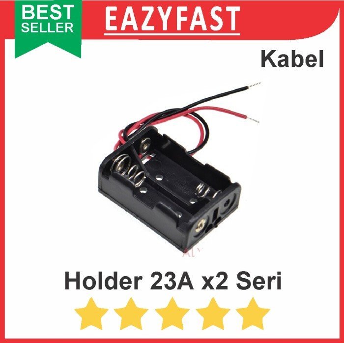 ginee_20250917122503564_3613201404.jpg Holder Baterai 2x 23A 23 A x2 2 Seri Kotak Tempat Rumah Dudukan - Image 1