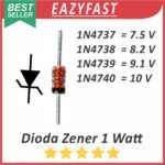 Dioda Zener Diode 1 Watt 1W 7.5V 8.2V 9 9.1V 10V 1N4737 1N4738 1N4739 1N4740 7.5 8.2 9 9.1 10 V Volt 1W