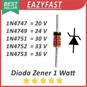 Dioda Zener Diode 1 Watt 20V 24V 30V 33V 36V 1N4747 1N4749 1N4751 1N4752 1N4753 20 24 30 33 36 V Volt 1W
