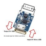 Modul Step Up Mesin Powerbank USB Type C 134N3P Biru 5V 1A DIY PB Power Bank Module Lithium 18650 Overcharge Protection Auto Cut Off Protect Board Blue - Image 2