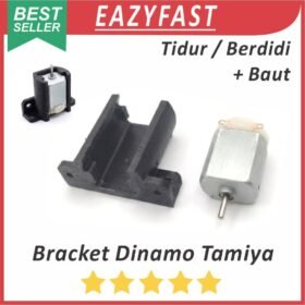 Bracket Klem Dudukan Dinamo Mini Mainan Tamiya Baterai Batre AA DC 3V 5V 6V 3 5 6 V Volt Berdiri Tidur Vertikal Horizontal Clamp