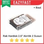 Rak HDD Stand Hardisk Bay 2.5 Akrilik 2 Susun Tray Dock Stack Shelves