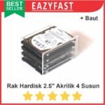 Rak HDD Stand Hardisk Bay 2.5 Akrilik 4 Susun Tray Dock Stack Shelves