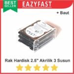 Rak HDD Stand Hardisk Bay 2.5 Akrilik 3 Susun Tray Dock Stack Shelves