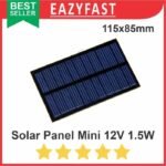Mini Solar Cell Panel Surya PV Pembangkit Tenaga Matahari 12V 125ma