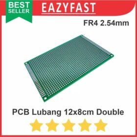 PCB Lubang IC 8x12 8x12cm Double Layer Bolong Titik Matrix Fiber FR4