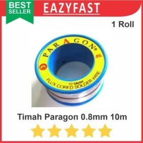 Timah Paragon 10m Flux Cored Solder Wire 0.8mm 10 meter Gulung Kecil