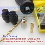 Multi Chuck M7 Keyless Tanpa Collet Mini Grinding Bor Dremel Grinder - Image 3