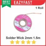 Solder Wick Pita Kawat Tembaga Pembersih Timah 2mm Desoldering Braid