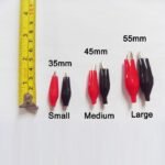 Capit Buaya Besar 45mm Jepit Kabel Listrik 1 Set Pasang hitam merah - Image 3