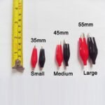 Capit Buaya Sedang 35mm Jepit Kabel Listrik 1 Set Pasang hitam merah - Image 3
