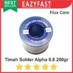 Timah Solder Alpha 0.8mm 250gr Flux Core 60/40 0.8 1/4kg Rol Gulung