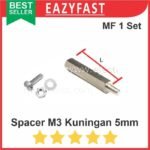 Spacer 5mm 5 mm 0.5cm m3 3mm Kaki Dudukan PCB Kuningan Besi 1 set hex