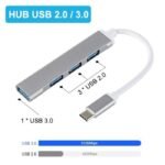 OTG USB HUB Type C 3.0 4 Port High Speed Data Fast Charge PD Cable Kabel Konverter Universal - Image 2