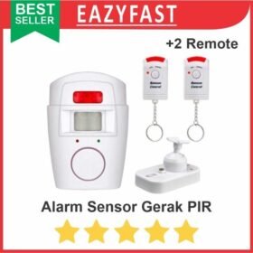 Alarm Rumah Sensor Gerak PIR Maling Manusia utk Bel Kantor Toko Remote
