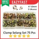 Klem Capit Jepit Selang Set 75 Pcs Clamp Hose Pipa Air Gas Spring Pegas Radiator Bensin Otomotif