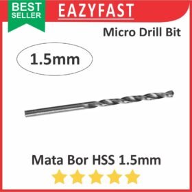 Mata Bor Micro Drill Bits HSS 1.5mm 1.5 mm Straight Shank