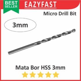 Mata Bor Micro Drill Bits HSS 3mm 3 3.0 mm Straight Shank
