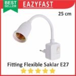 Fitting Lampu E27 Flexible Saklar Switch Fiting Steker Piting Socket Soket Cop Kap Colok Colokan