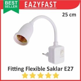 Fitting Lampu E27 Flexible Saklar Switch Fiting Steker Piting Socket Soket Cop Kap Colok Colokan