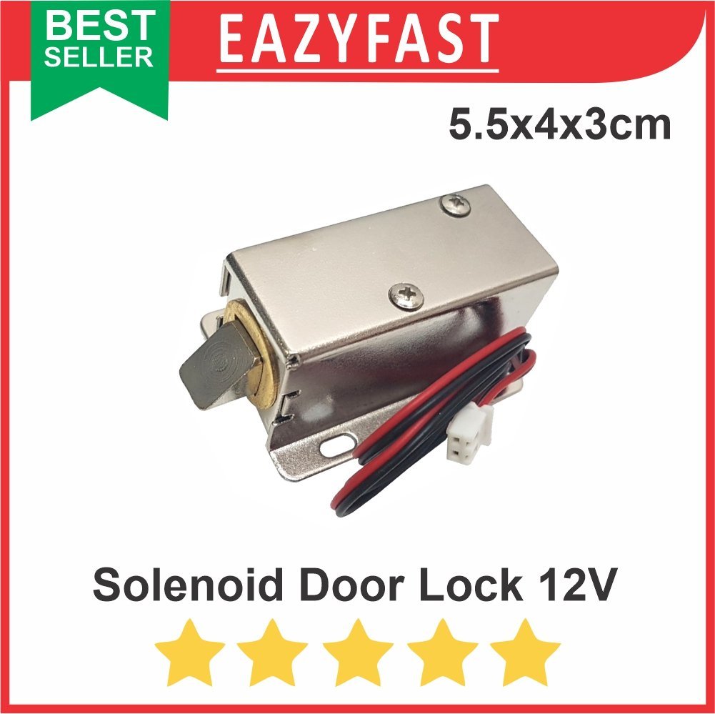 ginee_20250916151550568_6093954151.jpg Aktuator Selenoid Door Lock 12V DC Kunci Pintu Elektrik Otomatis RFID Solenoid - Image 1