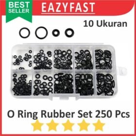 O Ring Oring mm Set Pack 250 Pcs Karet Seal Rubber Gasket Washer Black