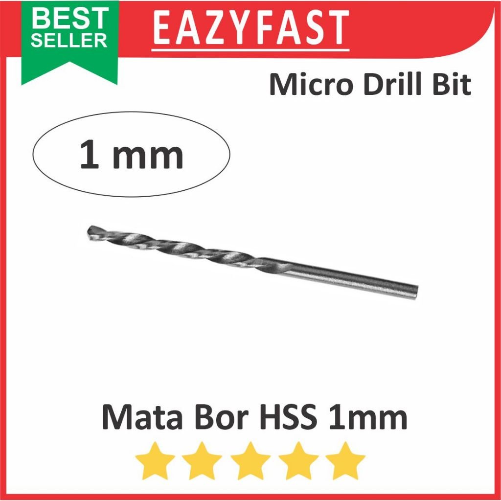 ginee_20260116121921286_3322707468.jpeg Mata Bor Micro Drill Bits HSS 1mm 1 1.0 mm Straight Shank - Image 1