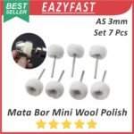 Mata Gerinda Bor Mini Sikat Bulu Wool Polish Set 10 Pcs Poles Busa Kain Cotton Kapas Wol Grinding